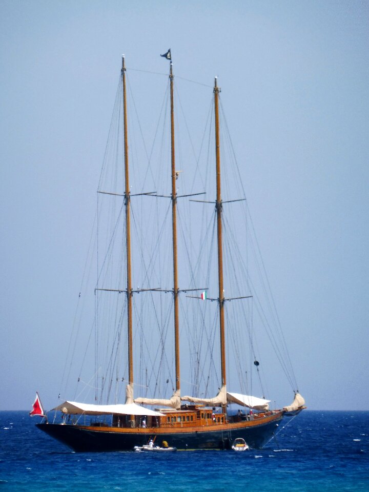 Rigging wooden boat maritime