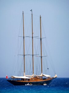 Rigging wooden boat maritime photo