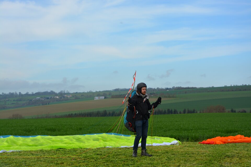 Paraglider flight free flight