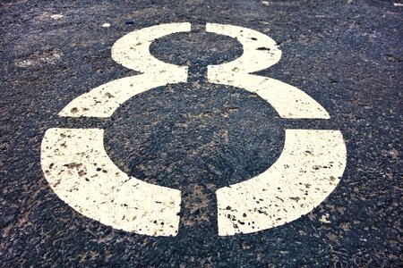 Numeral symbol parking lot