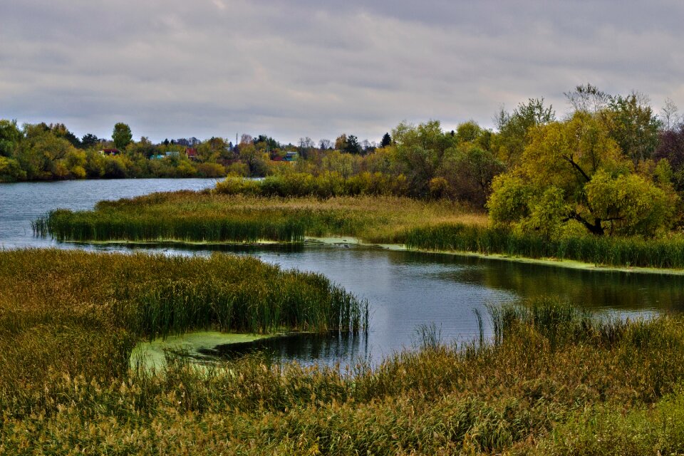 Autumn river landscape
