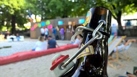 City beer bottle urban