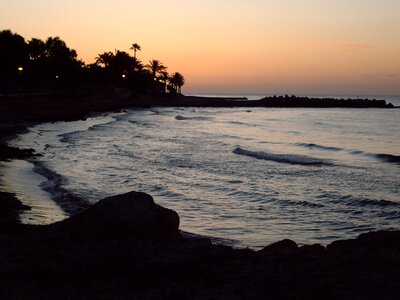Cala shore sunset