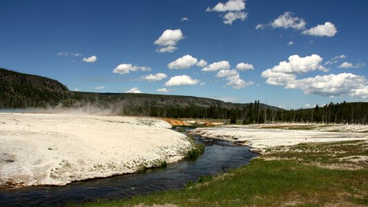 Yellowstone national park wyoming geyser