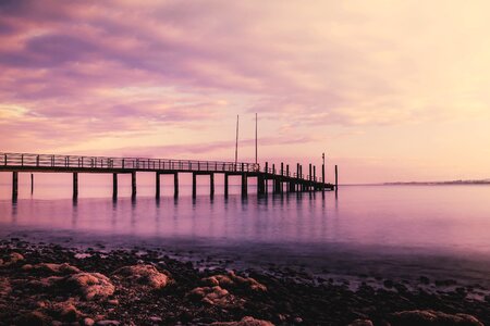 Clouds pier dock photo