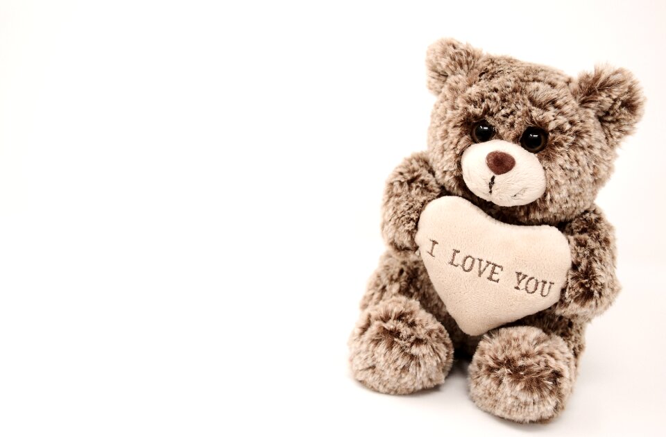 Greeting card soft toy heart