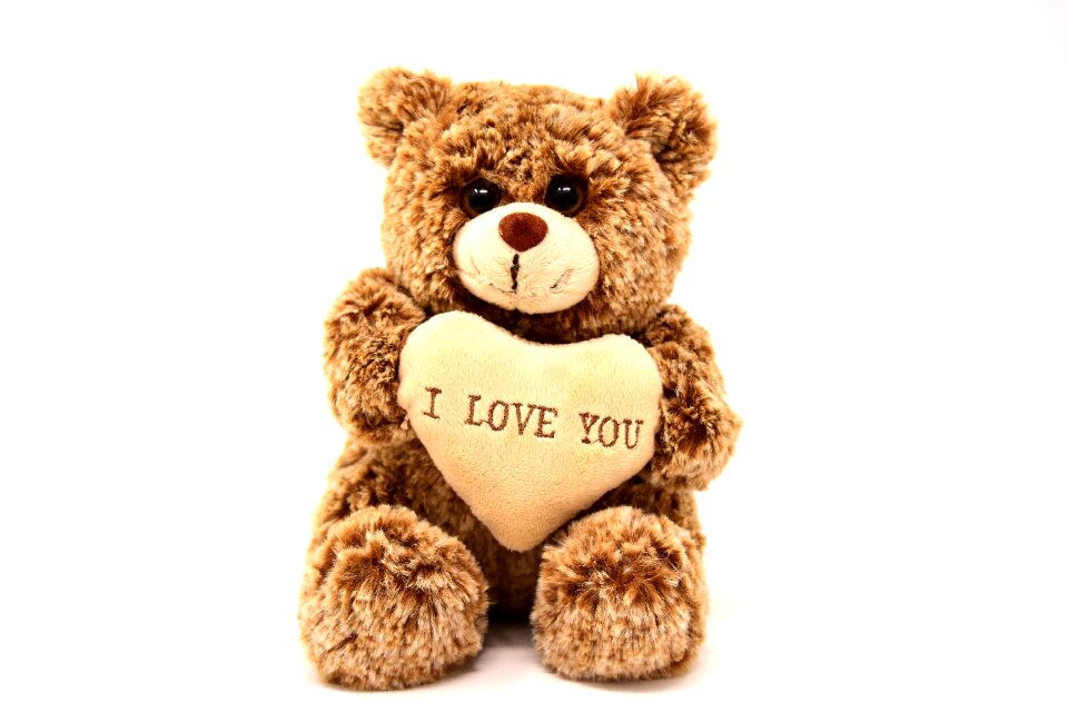 Greeting card soft toy heart