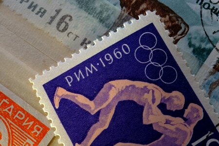 Old paper postmark