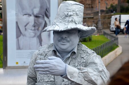 Man of cement rome italy