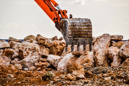 Machinery excavation construction photo