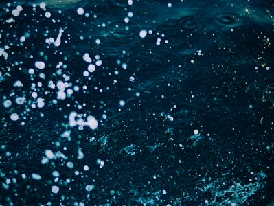 Lake bubbles blue bubbles