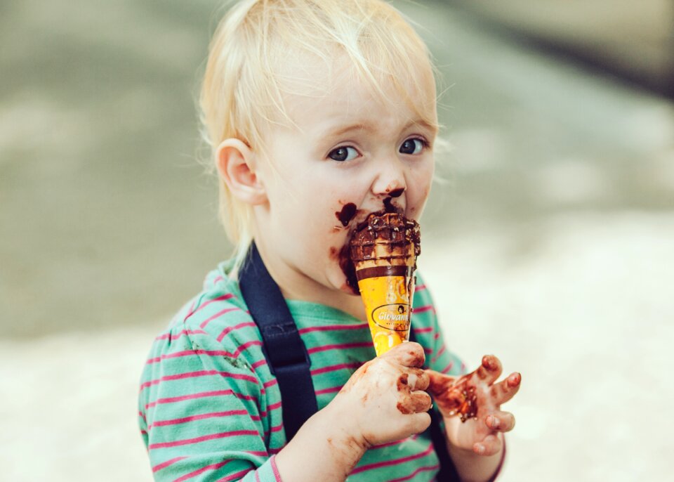 Dirty ice cream chocolate