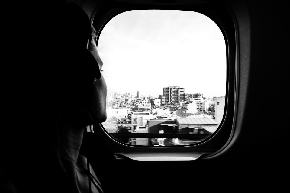 Trip black and white window