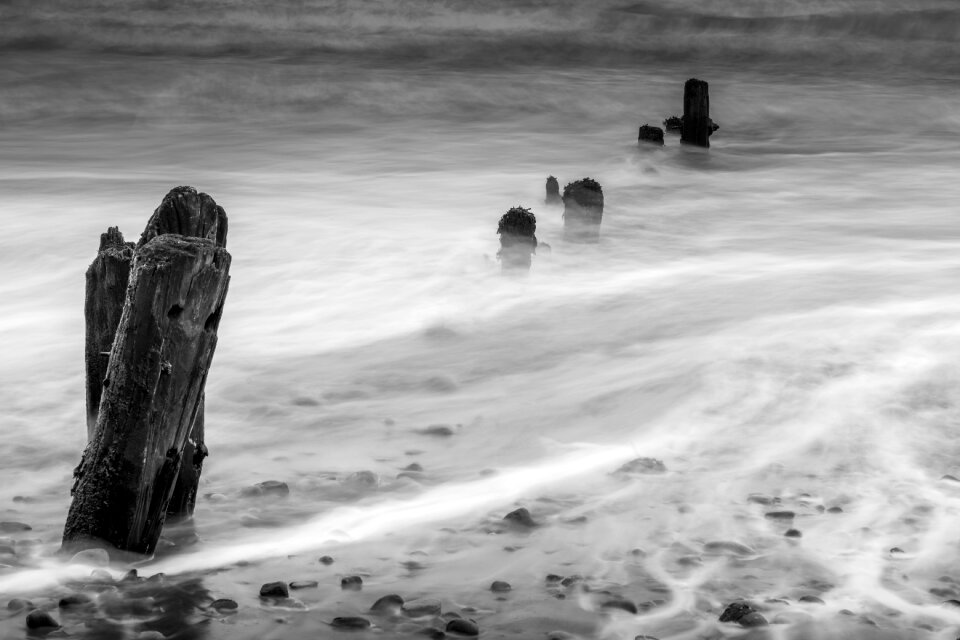 Sandsend lines long exposure
