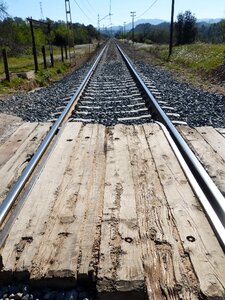 Perspective railway railway line photo