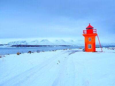 Colorful svalbarðseyri akureyri photo