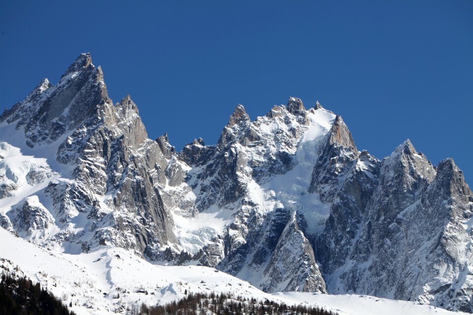 Mountain the aiguilles of chamonix view