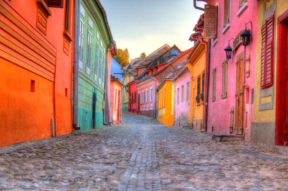 City travel colourful