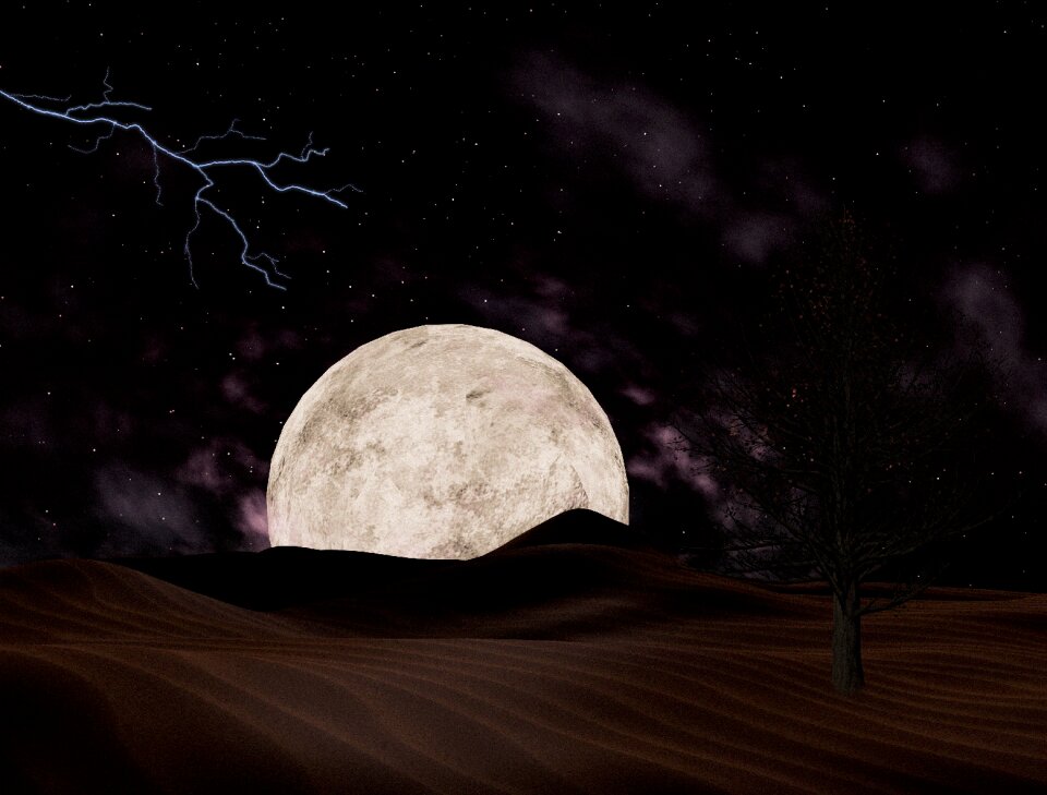 Full moon super moon clear sky