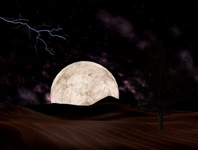 Full moon super moon clear sky
