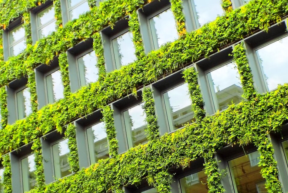 London green building green wall