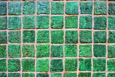 Ceramic green tiles square tiles photo