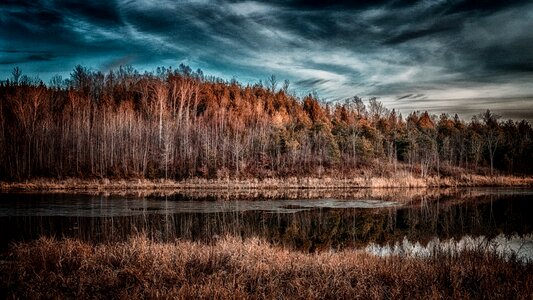Water sunset landscape
