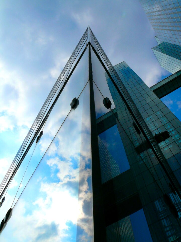 Office building glass facade