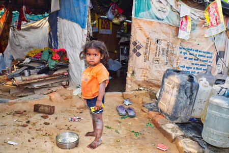 Poor slums india photo