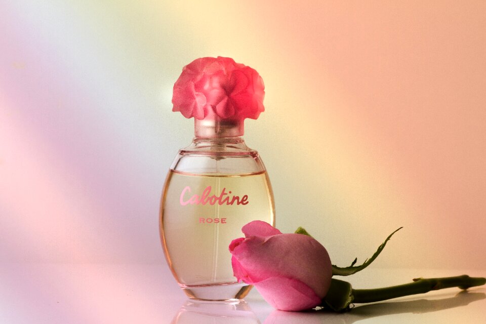 Perfume bottle still life decorative