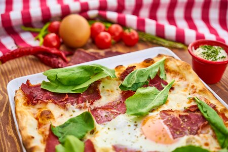 Bacon dough tomato