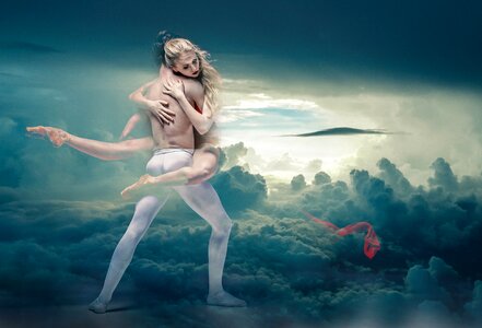 Cloud ballet ballerina photo