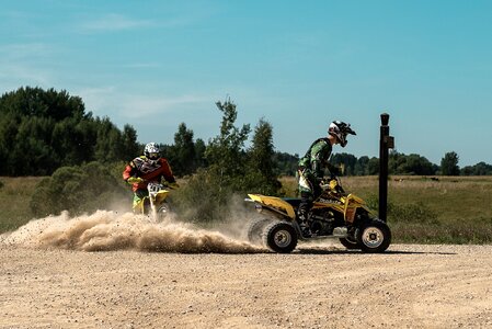 Quad man in the motorcycle sand