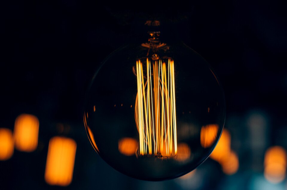 Spark chandelier dark