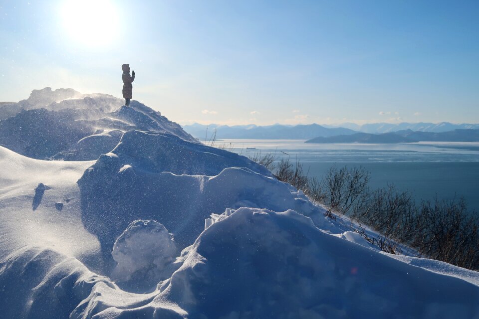 Winter snow snowdrifts