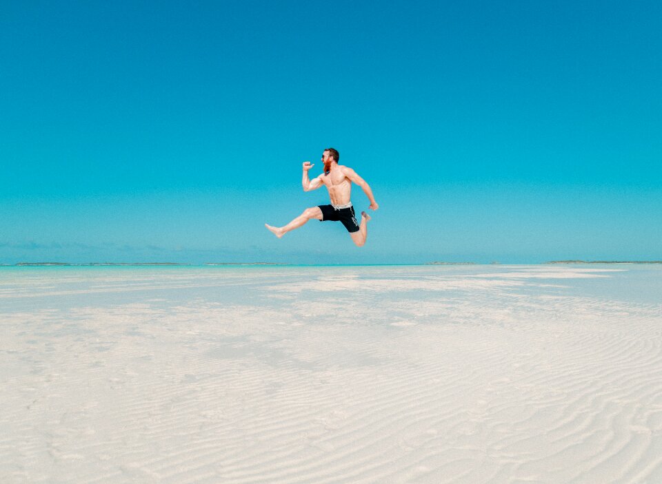 Adventure happy jump