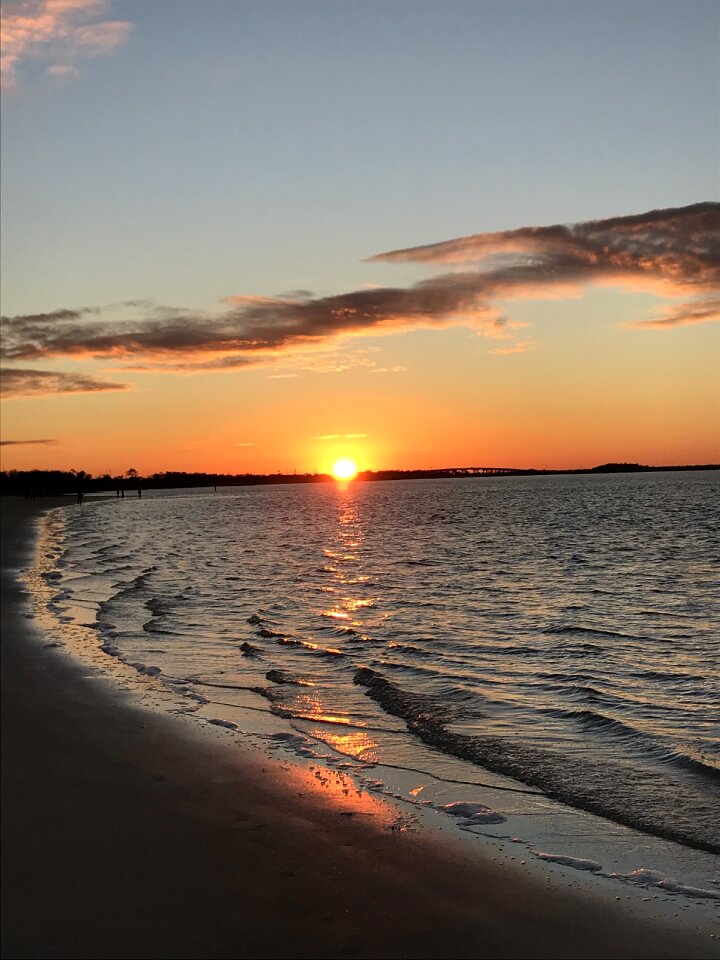 Water dawn sun