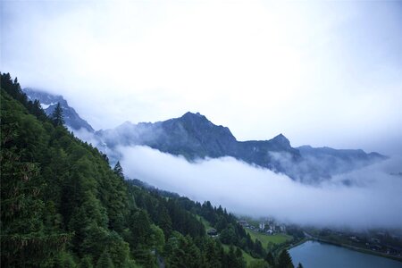 Switzerland the alps cloudy day