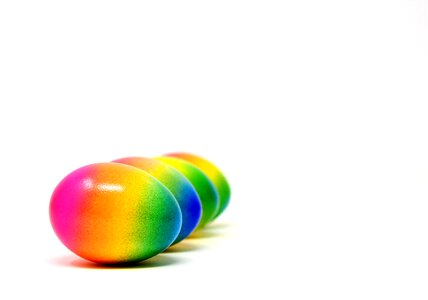 Happy easter colorful easter egg photo