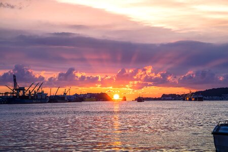Starlight marina sunset lakeside