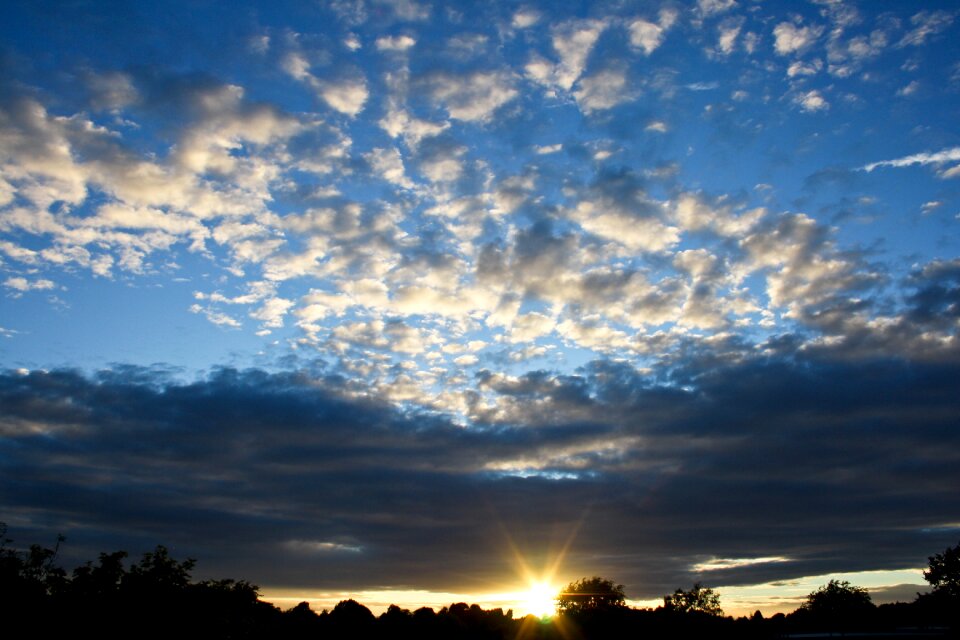 Sky sunset sunburst