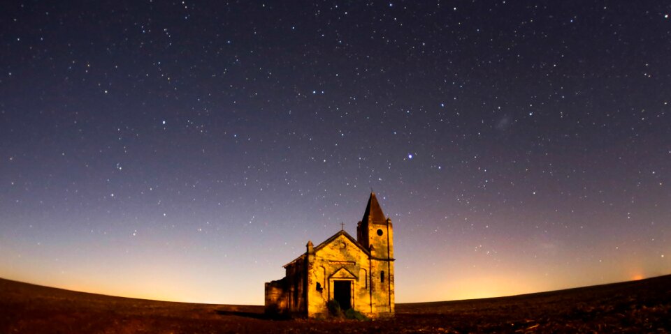 Church ancient night photo
