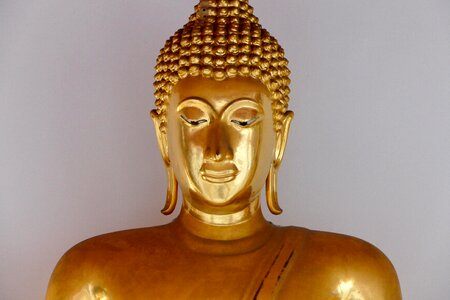 Golden religion meditation photo