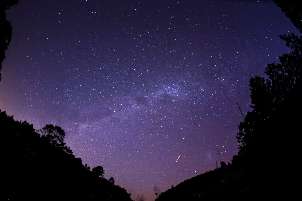 Stars galaxy mountain