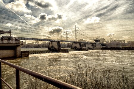 River sky bridge photo