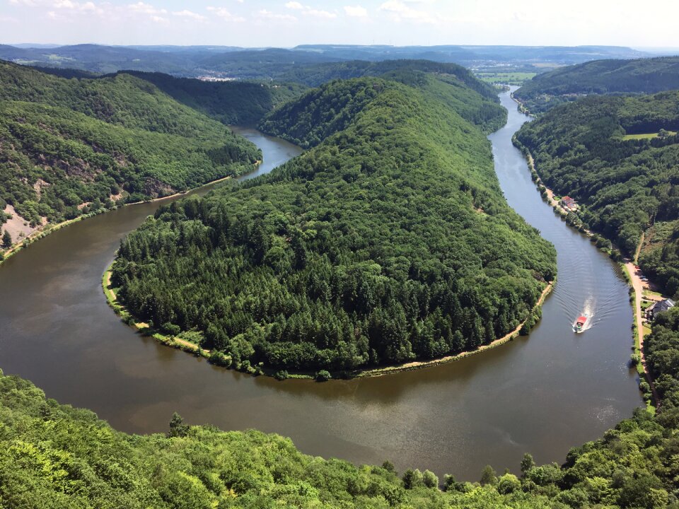 Viewpoint river landscape saarland