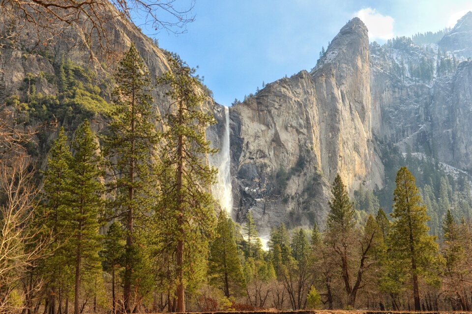 Cliff water waterfalls photo