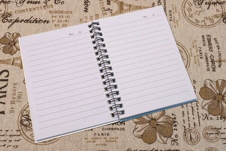 Open notebook blank page page photo