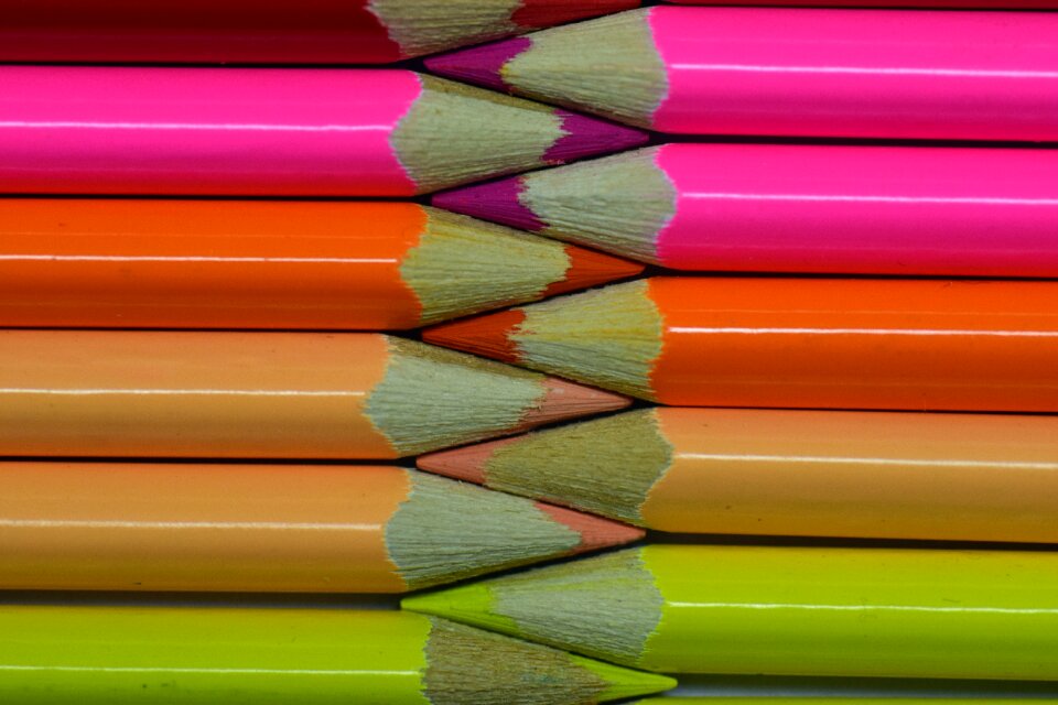Rainbow pencil multi coloured