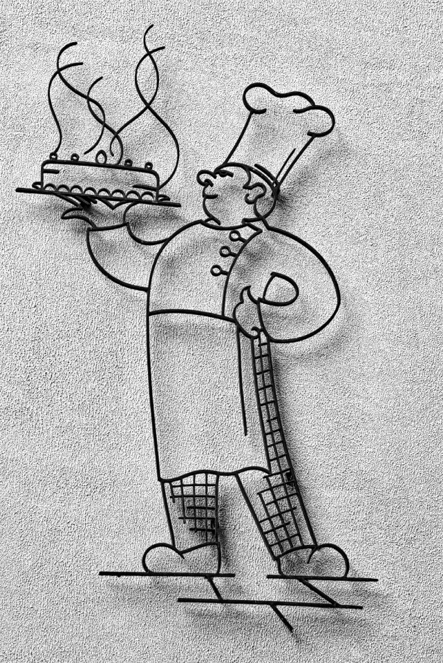 Cake black and white frame